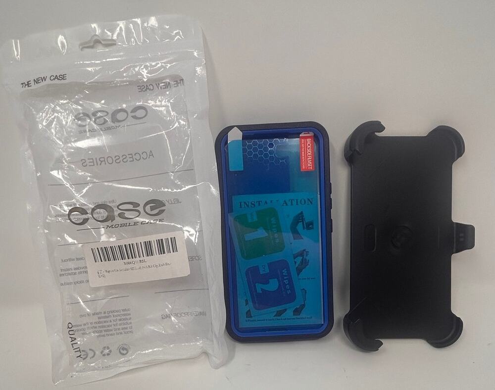 Samsung Galaxy S22 Dark Blue Magnetic Case Carrying Belt Clip Screen Cover